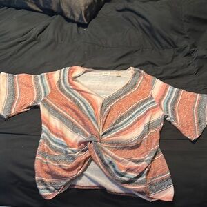 Daytrip Knit Top with Subtle Stripes